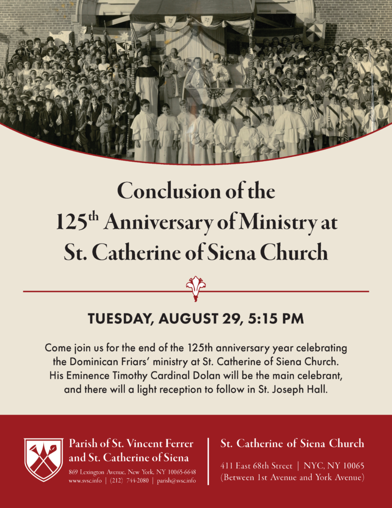 Conclusion of the 125th Anniversary of Ministry at St. Catherine of Siena Church